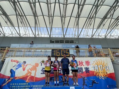 14年臺北市秋季全國田徑公開賽榮獲2金2銀1銅 四~八名獲12項次圖片
